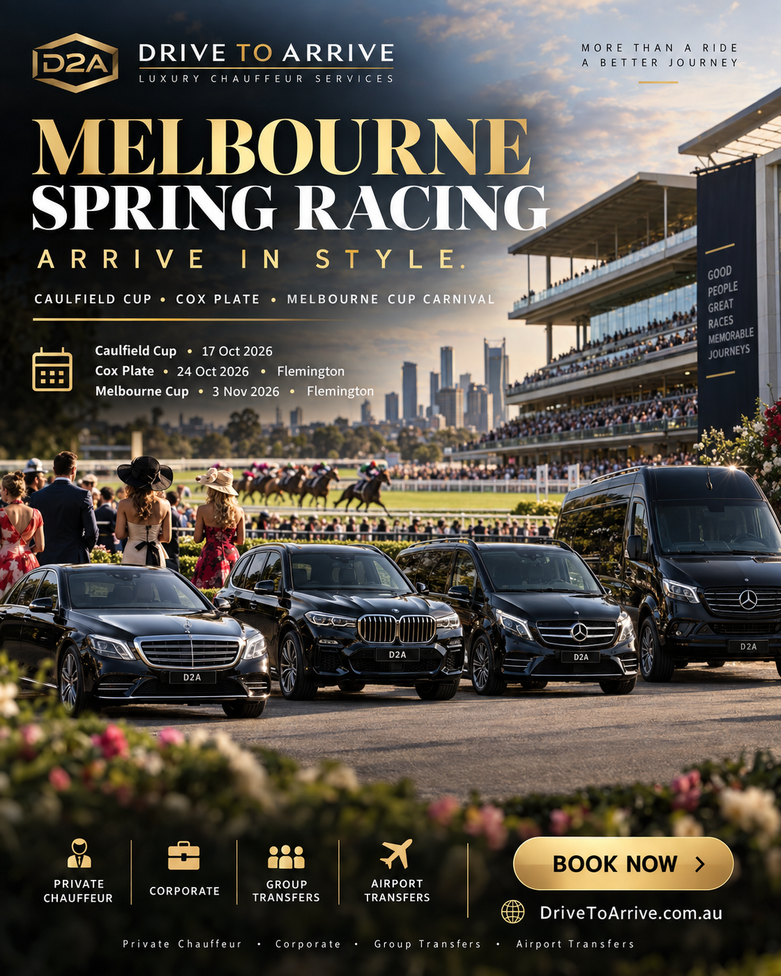 Melbourne Cup Carnival 2026: group, corporate and return transfer planning